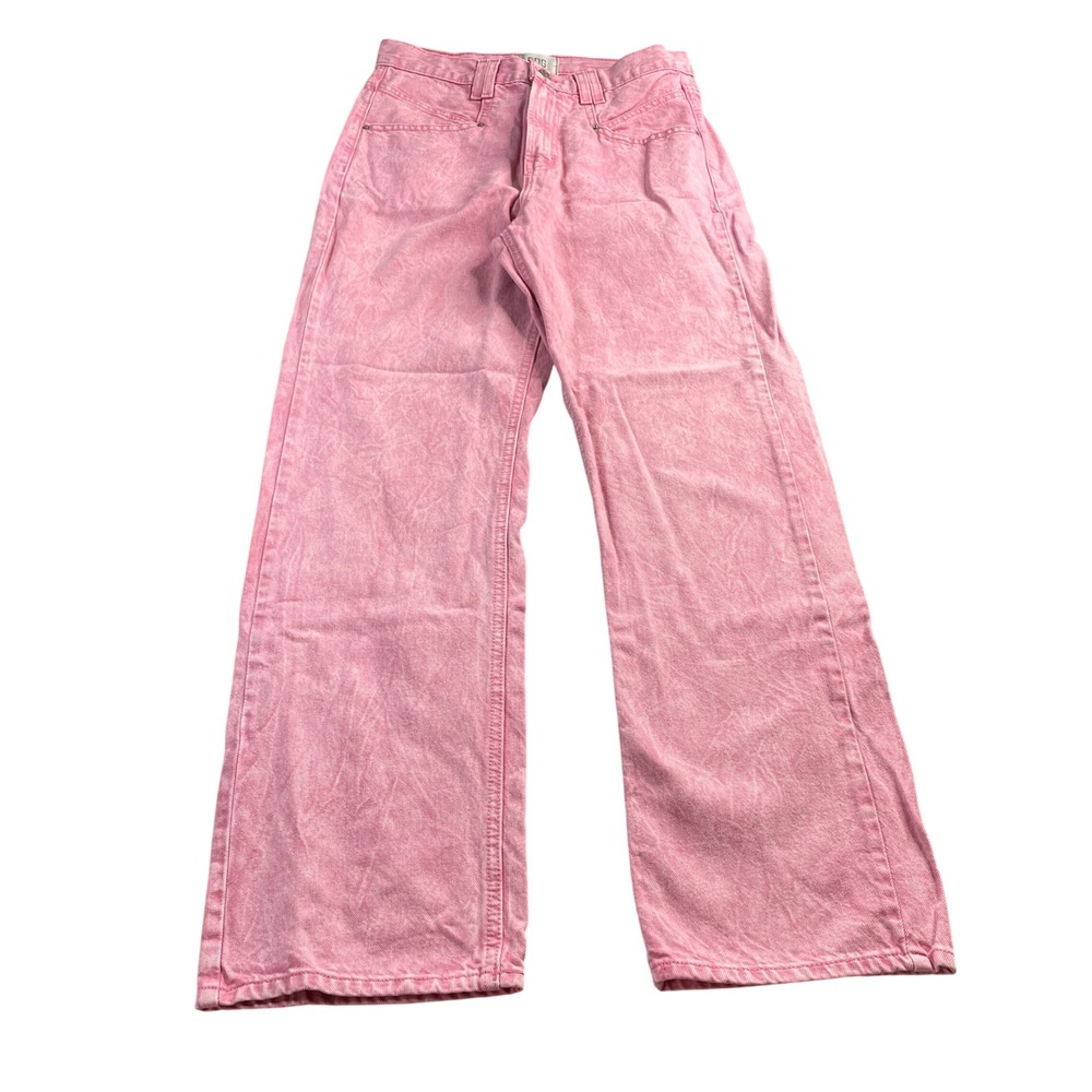 BDG‎ Pink Acid Wash Cowboy Jean Wide Leg High Rise Women's Size 30 Y2K